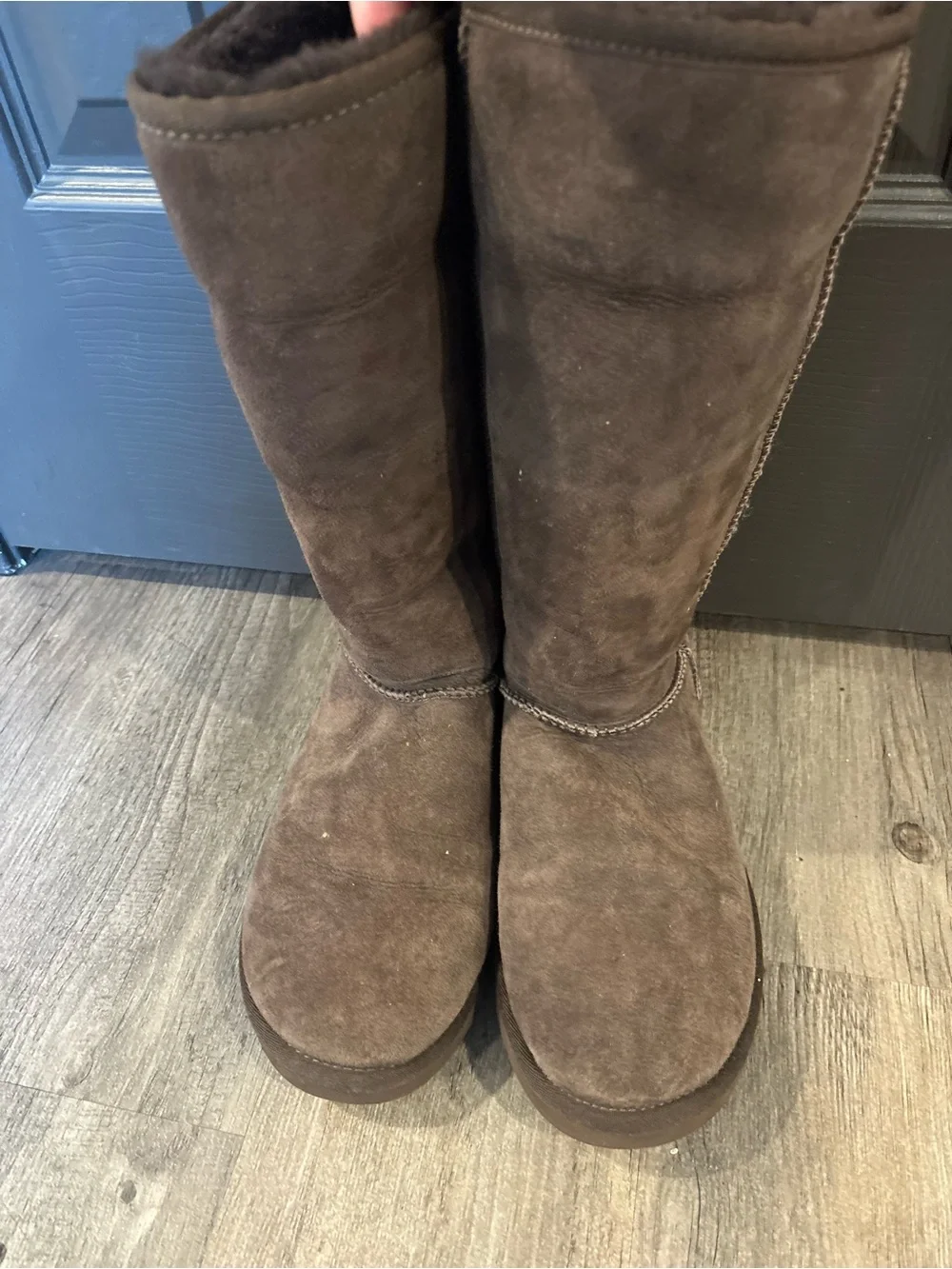 UGG Women's Over-the-Knee Suede Boots in Dark Brown